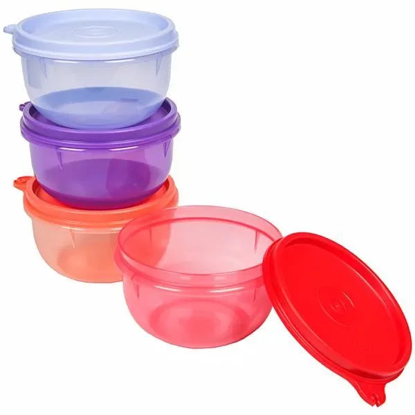 4 Pcs Food Storage Bowls Set with Lids